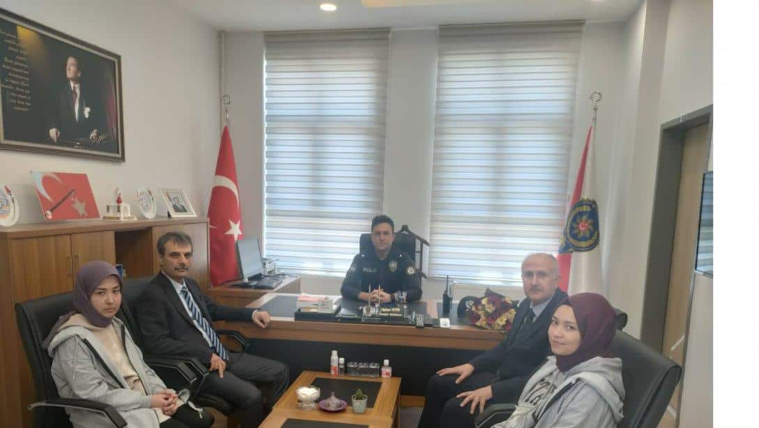 İlçe Milli Eğitim Müdürümüz Bilal ŞEN 10 Nisan Polis Haftası Sebebiyle İlçe Emniyet Müdürlüğüne Ziyaret Gerçekleştirdi